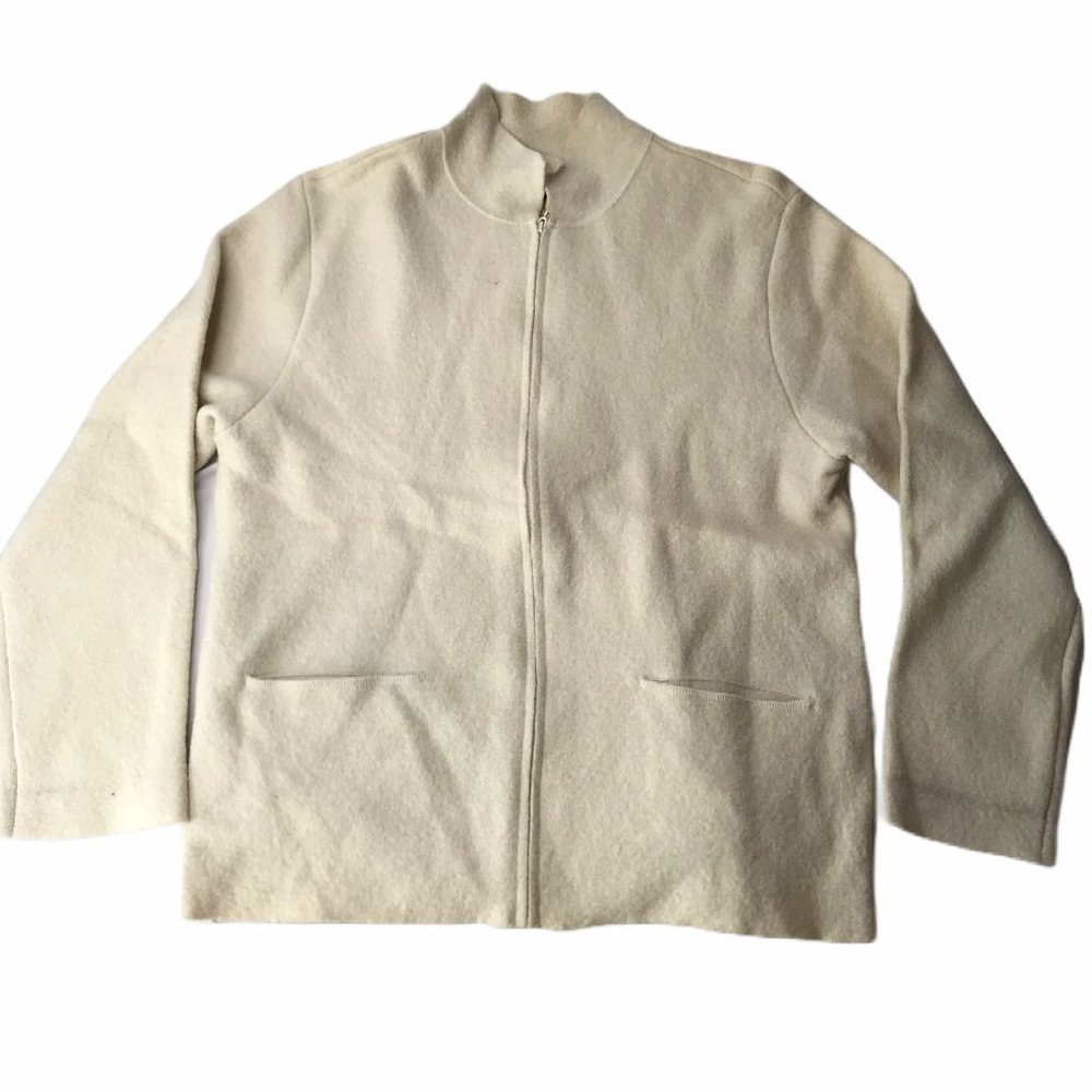 Eileen Fisher Full Zip Jacket Mock Neck Women's Sm